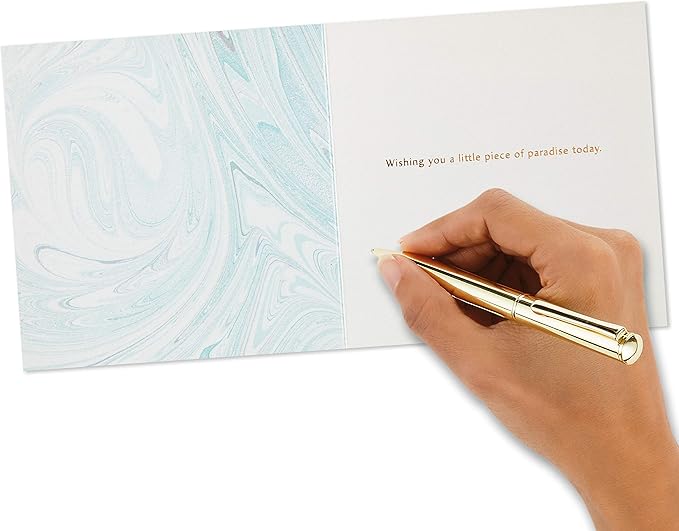 Hallmark Signature Birthday Card (Seashell Birthday Cake)