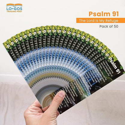 Psalm 91 - The Lord is My Refuge | Pack of 50 | Bookmarks About Protection for First Responders, Policemen, Firefighters, EMS Paramedics, Military, National Guard