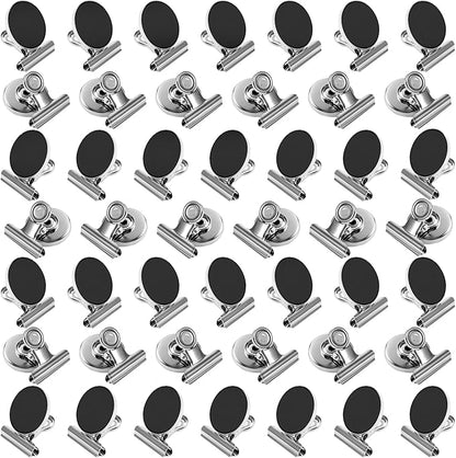 VNDUEEY Magnetic Clips, 50 Pack Strong Magnets for Whiteboard, Refrigerator, Office, Locker, Photo Displays (30mm Wide)