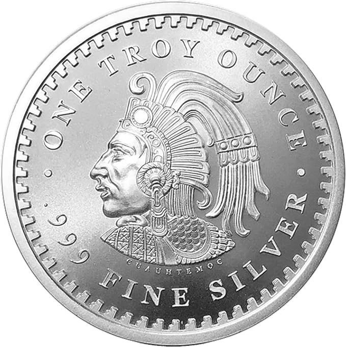 1 oz Aztec Calendar Silver Round Fine Silver