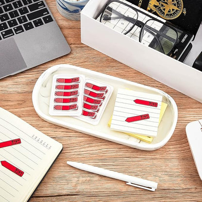 Colarr 10 Pack 1000 Pieces Sign Here Date Tabs Sign Here Date Stickers Flags Please Message Flags for Office Notebook Annotating Books Notary Books(Red,Cute)