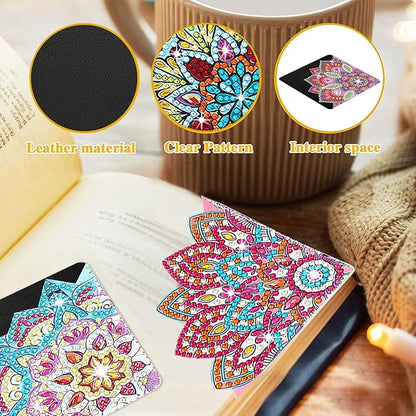 8 Pcs Diamond Art Bookmarks Kit for Adult, DIY Diamond Paint Corner Book Makers Set, Small Diamond Art Kits, Paint by Art Crafts Kit Gifts for Women