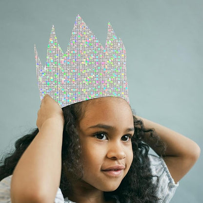 Holographic Cardstock Paper 8.5x11, Glitter Shiny Iridescent Mirror Paper, Foil Metallic Paper for Crafts, Scrapbook, Birthday, Card Making, Party Decors (Pixel Silver, 250Gsm, 20 Sheets)