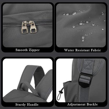 YGR Laptop Backpack for Women and Men, Waterproof Lightweight Travel Daily Rucksack Casual 15.6 inches Computer Bags for College, Grey