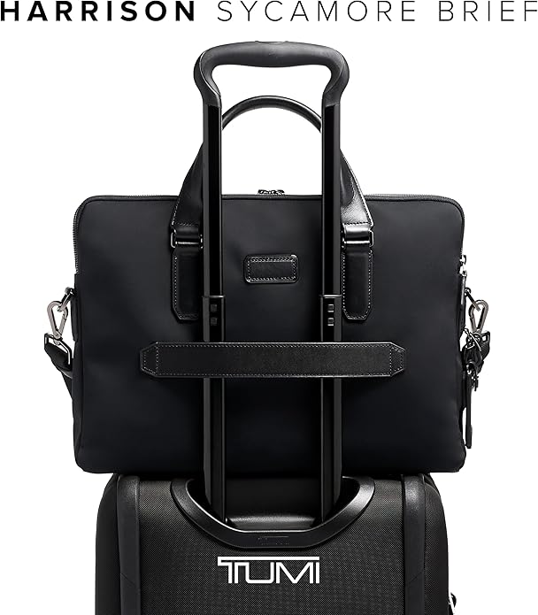 TUMI Harrison Sycamore Slim Brief - 14-Inch Laptop Briefcase - Professional Business Briefcase with Removable Shoulder Strap