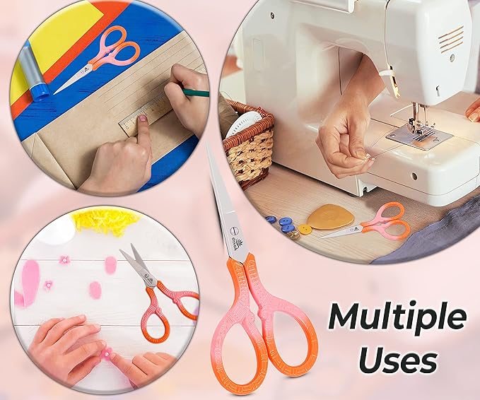 ARSUK -Stork Shape Needlework Scissors 9cm Steel for Sewing Tailoring Home Craft Tools Premium Grade Stork Embroidery Scissors-Black And White Colour