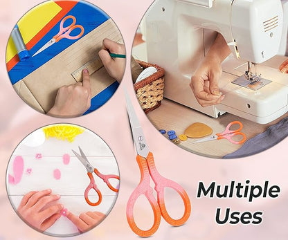 ARSUK -Stork Shape Needlework Scissors 9cm Steel for Sewing Tailoring Home Craft Tools Premium Grade Stork Embroidery Scissors-Black And White Colour