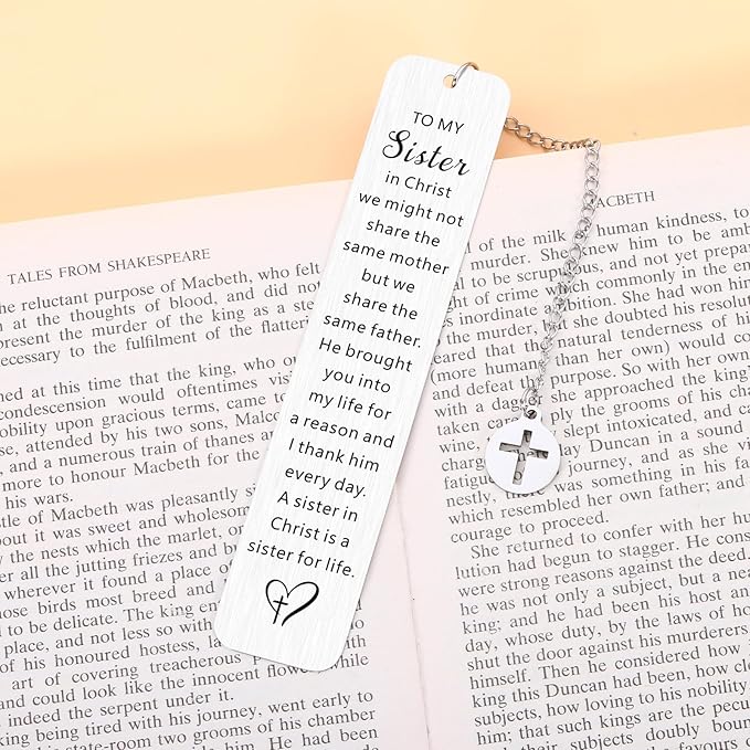 Sisters Gifts from Sister, Sister Religious Bookmark, Sister in Christ Gifts for Women, First Communion Gifts for Girls, Christian Gifts for Sisters, Sister Christmas Easter Confirmation Gifts