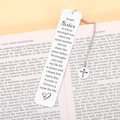 Sisters Gifts from Sister, Sister Religious Bookmark, Sister in Christ Gifts for Women, First Communion Gifts for Girls, Christian Gifts for Sisters, Sister Christmas Easter Confirmation Gifts