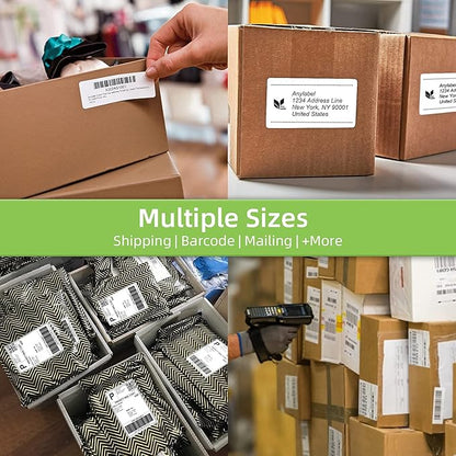 4"x 6" Multipurpose Direct Thermal Labels 3" Core Compatible for Zebra Industrial Printers Adhesive & Perforated (2 Rolls, 1000 Labels/Roll)