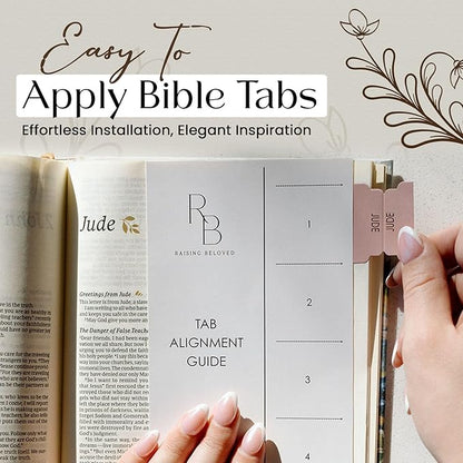 Bible Tabs for Women Study Bible, Gold Embossed Matte Catholic Bible Tabs Pink, Bible Book Index Tab Bible Book Tabs w/Old & New Testament Pink Bible Tabs Perfect Laminated Bible Study Supplies Peony