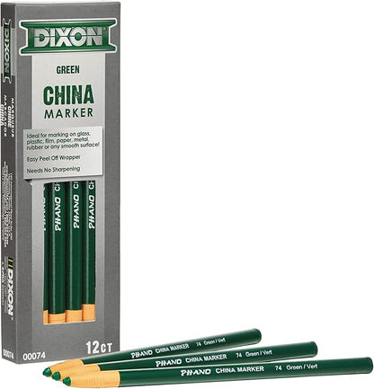 Dixon Industrial Phano Peel-Off China Marker Pencils, Green (00074) (Pack of 120, 1440 Count Total)