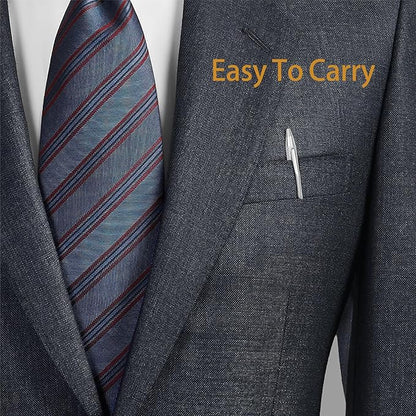 Cambond Ballpoint Pens Fancy Pens - Wedding Guest Book Metal Pen Uniform Christmas Gift Sliver Pen Black Ink 1.0mm Medium Point, 3 Pens with 3 Refills (Silver)