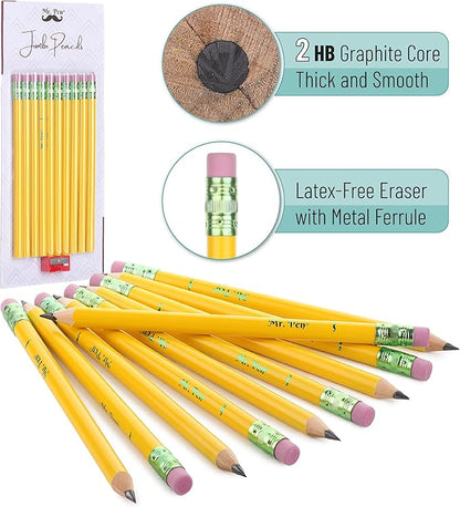 Mr. Pen- Jumbo Pencils, 10 Pencils and 1 Sharpener, Big Pencil, Fat Pencils, Jumbo Pencils for Preschoolers, Fat Pencils for Kindergarten, Thick Pencils, Big Pencils for Preschoolers, Large Pencil.
