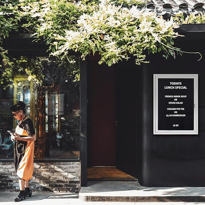 SWANCROWN Outdoor Lockable Letter Bulletin Board Shatter Resistant Display Cases Wall Mount Message Board with Swing Door,36x24 inches