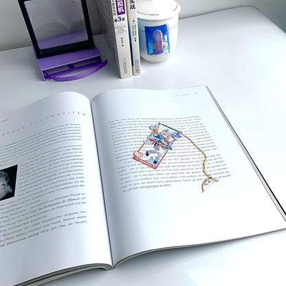 Genshin Impact Sigewinne Metal Bookmark - Anime Figure Merch with 3D Display Box - Birthday Gifts for Fans Friends Gamer Book Lovers - Zllada