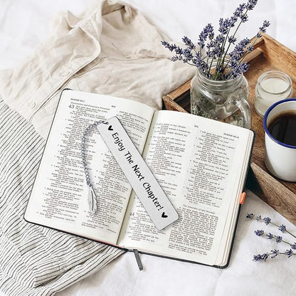 Enjoy The Next Chapter,Bookmark for Book Lover,2024 Inspirational Retirement Gifts for Women Men Happy Retirement Bookmark Gifts,Boss Coworker Teacher Nurse Dad Mom Christmas Birthday Gifts