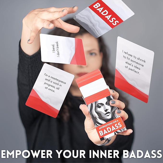 Ariond Badass Affirmation Cards For Women - 52 Daily Motivational and Inspirational Cards for Women