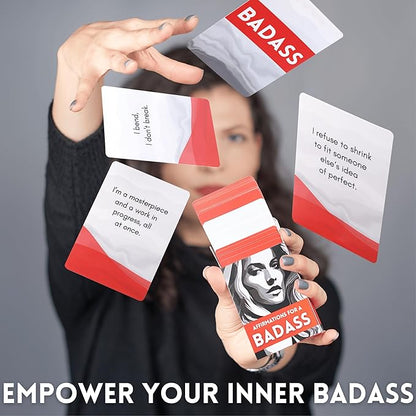 Ariond Badass Affirmation Cards For Women - 52 Daily Motivational and Inspirational Cards for Women