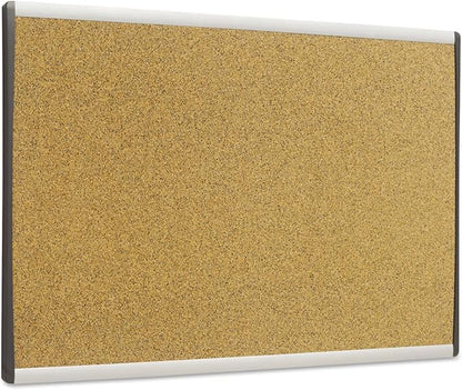 Quartet Bulletin Board, 30" x 18", Corkboard, Cubicle, Arc, Aluminum Frame (ARCB3018)