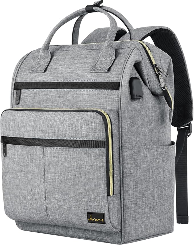 Laptop Backpack for Women and Men 16.5" Waterproof College Bag With USB Port, RFID Pocket, Waterproof, Travel Work Backpack, Anti-theft College Backpack (Grey)