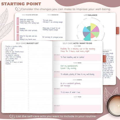 Clever Fox Self-Care Journal – Wellness & Daily Reflection Notebook – Mental Health & Personal Development Journal – Self-Care, Meditation & Mood Journal for Women & Men – Large (Rose Gold)