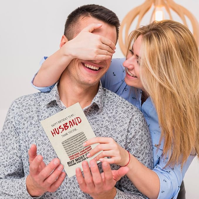 Birthday Card Gift for Husband - Romantic Husbands Birthday Card from Wife,Best Birthday Gifts for Husband,Happy Birthday To My Husbands