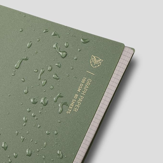 EMSHOI Graph Paper Spiral Notebook 7.48" x 10.15" - B5 Graph Paper Notebook, 2 Pack 320 Pages 100gsm Thick Grid Paper, Plastic Hardcover Journals for Writing Engineering Graphing Work School Supplies