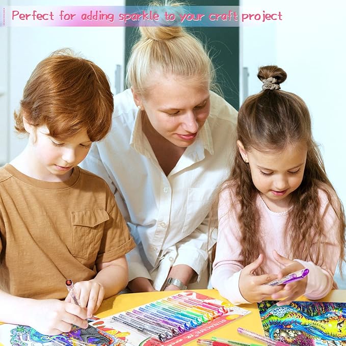 Fruity Scented Gel Ink Pens, 12 Assorted Colorful Gel Pens for Drawing, Writing, Coloring at School & Home