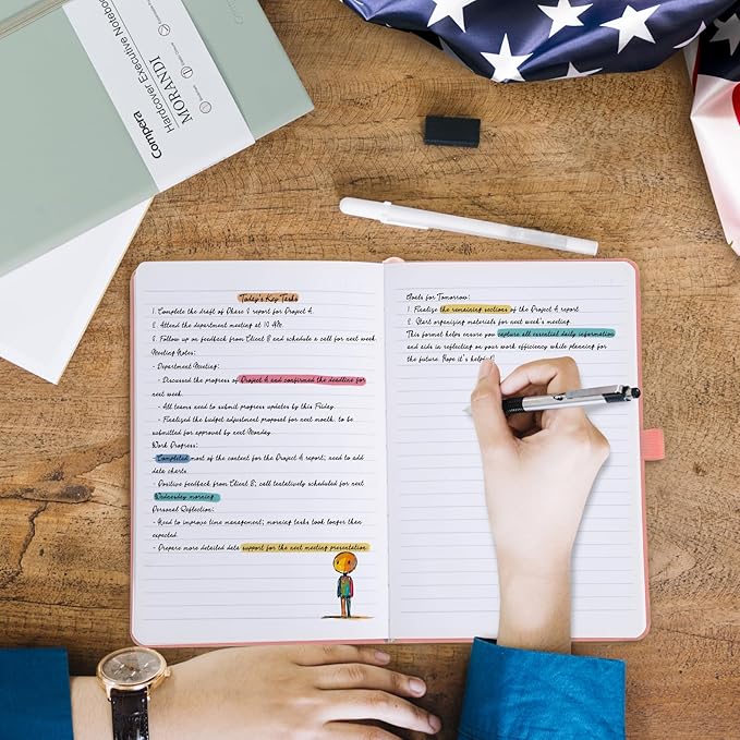 Comix 4 Pack Lined Journal Notebooks for Women, 176 Pages, 5.5 x 8.3", Hardcover, Morandi, 100gsm Paper, A5 Journaling Notebooks, Perfect for Work School Home