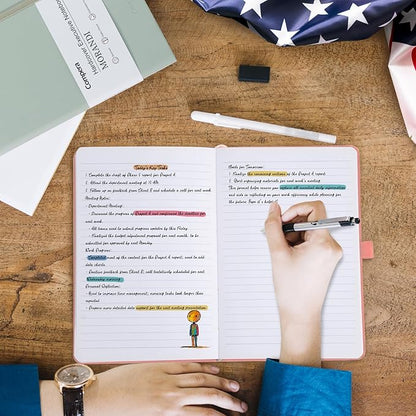 Comix 4 Pack Lined Journal Notebooks for Women, 176 Pages, 5.5 x 8.3", Hardcover, Morandi, 100gsm Paper, A5 Journaling Notebooks, Perfect for Work School Home