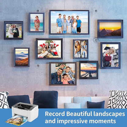 60 Sheets Glossy Photo Paper, 4x6 5x7 8.5x11 inch Inkjet Photo Printer Paper, Instant Dry Picture Paper for DIY Chip Bag, Flyers, Cards, Calendars and Brochures(180gsm/48lb) (mixed size)