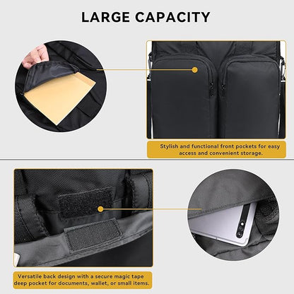 Zavothy Women's Convertible Daypack Large Tote Bag for Women with Laptop Compartment College Backpack for Men Business Work Computer Backpack fits 17 Inch Black