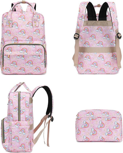 Rainbow Laptop Backpack College Bookbag School Backpack for Women Girls, Travel Backpack 15.6 Inch Computer Backpacks