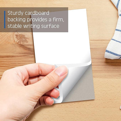 Better Office Products Blank Scratch Note Pads, 3" x 5", Server Notepads, 100 Sheets per Pad, Memo Pads, Gummed Binding for Easy Tear-off (25 Pack)