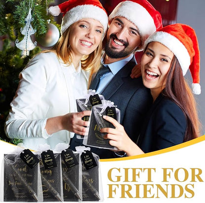 200 Pcs Bible Verse Sets Church Christian Gift Include 50 Scripture Notebooks 50 Bible Bamboo Pens 50 Thanks Tags 50 Organza Bags for Women Man Christian Party Gifts(Black,Fresh)