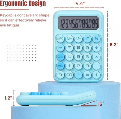 Mr. Pen- Mechanical Switch Calculator, 12 Digits, Large LCD Display, Blue Calculator Big Buttons, Mechanical Calculator, Calculators Desktop Calculator, Cute Calculator, Aesthetic Calculator Blue