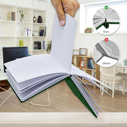 Nextnoid Hardcover Lined Journal Notebook - 120 GSM Thick Paper, Medium A5(5.7" x 8.3"), 160 Pages - Perfect For Writing, Journaling and Note-Taking (Green,Ruled)