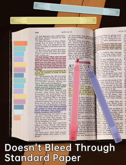 NiArt Bible Note-Taking Kit 6 Dual Tip Highlighters, 6 Gel Pens & 200 Sticky Notes - Versatile, Portable for Bible Study, Journaling, Planning & More with Candy Colors, Precision Tips & Storage Box