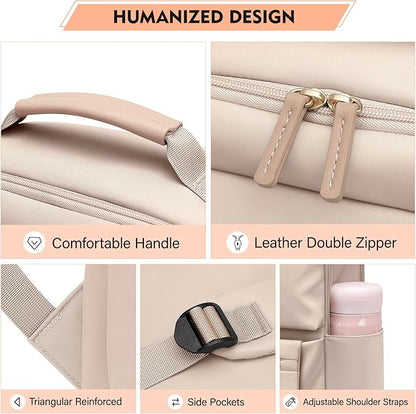 Laptop Backpack Work Bag: Fashion Travel Backpack for Women Fits 15.6 Inch Laptop Water Resistant Computer Backpack for College Teacher Nurse Business Large Capacity Casual Daypack