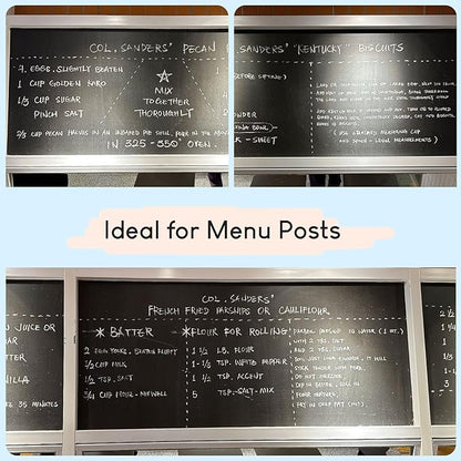 Stationery Island Liquid Chalk Pens White Markers for Blackboards Dry Erase Chalk Marker Pens Wipeable for Chalkboard, Window, Glass, Signs and Mirrors - 3mm Fine Bullet Nibs (White Pack of 4)