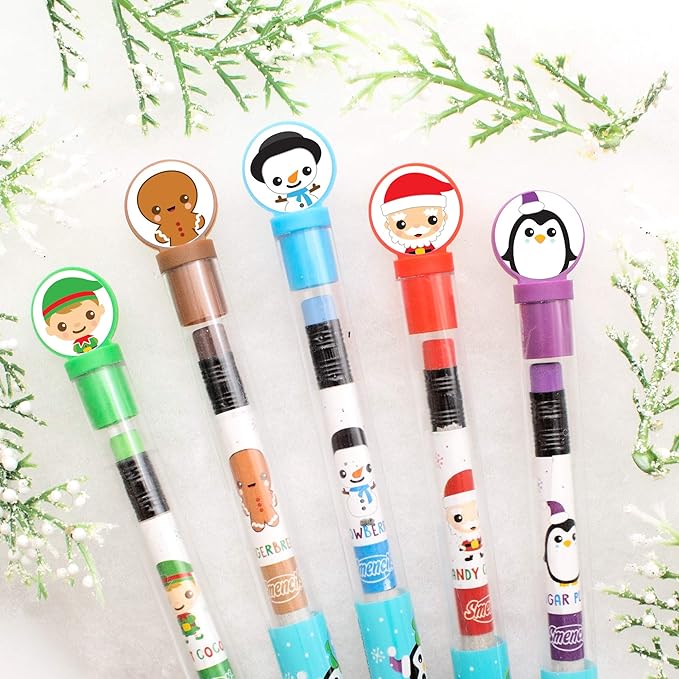 Scentco Holiday Smencils (2 Pack) - HB #2 Scented Fun Pencils, 5 Count - Stocking Stuffer, Gifts for Kids, School Supplies, Party Favors, Classroom Rewards