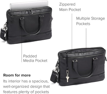 TUMI Harrison Sycamore Slim Brief - 14-Inch Laptop Briefcase - Professional Business Briefcase with Removable Shoulder Strap