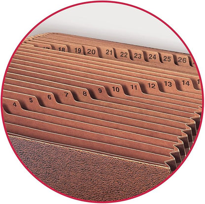 Smead TUFF Expanding File, Daily (1-31), 31 Pockets, Legal Size, Redrope-Printed Stock (70469)