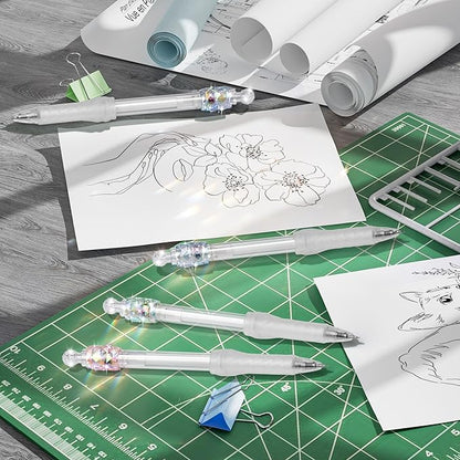 Gel Pens Office School Supplies Gifts for Women Men, Rotating Stress Relief Pen, 8 Pcs 0.5mm Black Ink Pens, Quick Dry Pens For Journaling, School Supplies for Teenagers (Colorfuls Non-Mute)