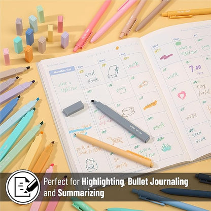 Mr. Pen Aesthetic Highlighters and Gel Pens, 24 Pack, Assorted Colors Bible Highlighters, No Bleed