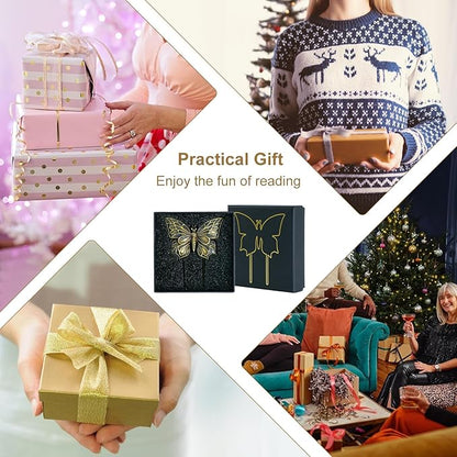 LOVME Vintage Book Clips Butterfly, Page Holder Journal Clips to Hold Journal Open While Writing and Free Your Hands, Metal Book Clip, Gifts for Book Lovers, Readers, Writers