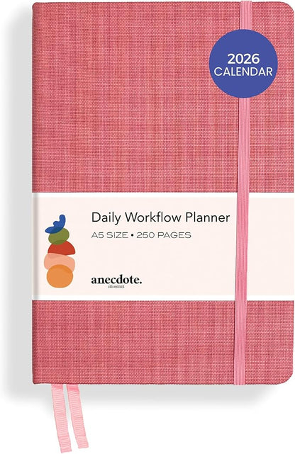 Anecdote 2026 Planner: A Monthly, Weekly & Daily Planner 2026 for Planning Your Success - A5 Size Hardcover Start Anytime and Achieve your Goals - Blossom Pink