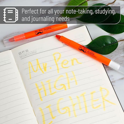 Mr. Pen No Bleed Gel Highlighter, Bible Highlighters, Golden Orange, Pack of 4
