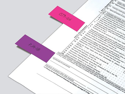 Post-it Page Markers, Assorted Colors, 1 in x 3 in, 50 Sheets/Pad, 4 Pads/Pack (671-4AU)